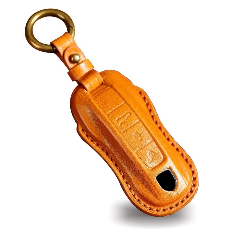 SANRILY ポルシェ向けの キーケース キーホルダー キーカバー キー保護 PORSCHE カイエン パナメーラ ..