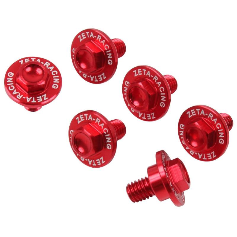 ジータレーシング(ZETA RACING) CRF150R/L CRF250L/M/RALLY XR250/MOTARD XR400MOTARD フォークガードボルト レッド ダートフリーク DIRTFREAK F8003
