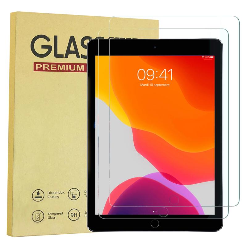 【2枚入り】iPad 10.2インチ用 ガラスフィルム アイパッド九/八/七世代 フィルム 硬度9H 高透過率 気泡防止 飛散防止 指紋防止 撥水撥油【対応機種】表面強度指数は9Hで、一般的なPETとフィルムの6倍、傷がつきにくい。2021年発売iPad第9世代/2020年発売iPad第8世代/2019年発売iPad第7世代 10.2 インチ専用強化ガラスフィルム。モデル：iPad 7世代（A2197,A2198,A2200）,iPad 8世代（A2270,A2428,A2429,A2430）,iPad 9世代（A2602,A2603,A2604,A2605）。iPadの背面からモデルを確認してください。他のiPadモデルに対応できません。【貼り付け簡単】自己吸着できるシリコン粘着シートで、簡単的に貼り付けます。ガラスを液晶に置くだけで自動的に吸着します。気泡も自然に抜けていくので、誰でもきれいに貼ることができます。【超保護】耐油性・抗菌性に優れ、ガラス飛散防止特殊加工・撥水性に加え、指紋などの汚れがついても拭取るだけでキレイに。液晶画面に油、ホコリ、キズ、摩損等の悩みを一気に解決できます。指紋や化粧品の汚れが付いてしまっても簡単に拭きとれ、すぐにキレイになります。【6倍の耐衝撃性】: 6倍強化、ハードコーティング技術採用、9H超硬質ガラスで作られ、耐久性いい、タブレットの画面をより効果的に保護します。飛び散り防止加工、万が一破損する場合にもほとんど飛び散らなく、とても安全で、液晶画面を保護して破損しません。高品質な素材で衝撃を緩和します。その他、HOKYAWのiPad 9/8/7 ガラスフィルムはスクラッチ防止の機能があります。【高いタッチ感度＆高透明度＆スムーズな操作性＆手入れが楽】：この液晶保護フィルムは厚さわずか0.27 mmで、タッチ感度が抜群なので、フィルムなしと同じような感覚でお使いいただけます。 表面オイルコーティング加工で、手触りが良く、撥水性に優れ、指紋や汚れも簡単に拭き取れます。