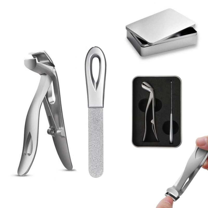 Sherum Clipmaster Pro Cumuul Clipmaster Pro 高齢者向けシェラムネイルクリッパー 人間工学に基づいた角度付きヘッドシニア足爪クリッパーセット 大きな角度付きヘッドネイルクリッパー ワイドオー