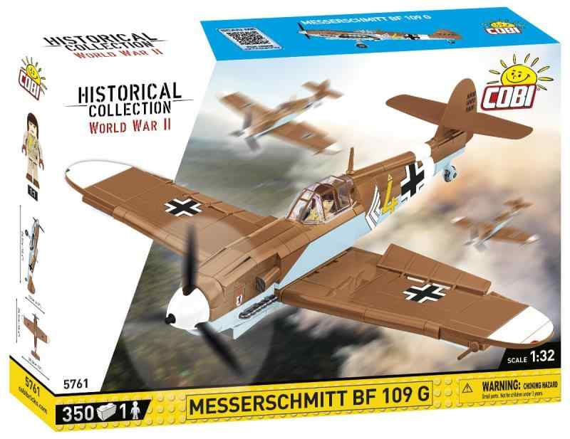 COBI ヒストリカルコレクション 第二次世界大戦 メッサーシュミット BF 109 G飛行機350種類の高品質要素。組み立てた1:32スケールモデル寸法(長さ×幅×高さ):26.5cm(10.4インチ)×30.5cm(12インチ)×12cm(4.72インチ)パイロットフィギュア、専用ディスプレイスタンド、モデルのネームプレートのセットです。イラストとステップバイステップの指示に基づいた明確で直感的な手順。他のブランドの組み立てブロックと完全に互換性があります。