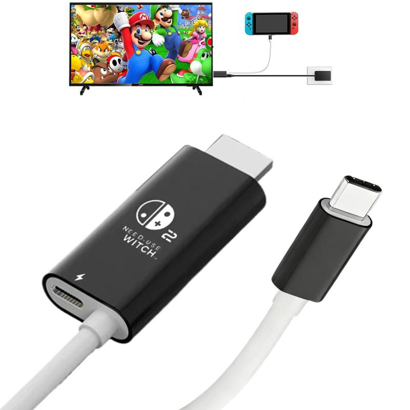 Switch用 HDMI テレビ出力  スイッチ2 ドック 直接にTV出力 Type-C HDMI 変換 PD100W急速充電 同時出力 4K@60Hz対応 遅延なし SwitchOLED/ノートPC