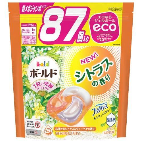樂天商城 - P&G ジャパン ボールド ジェルボール 4in1 シトラス&ヴァーベナ 詰替 87個