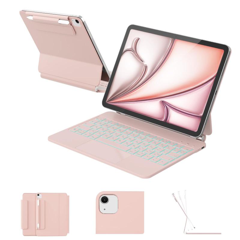 乐天商城 - RAYMCRAFT スマートトラックパッド付き 11色バックライトキーボード Magic Keyboard互換 iPad Air 11インチ(M4/M3/M2, 2026/2025/2024)/Pro 11インチ(第1/2/3/4世代)対応 ペンシルホル
