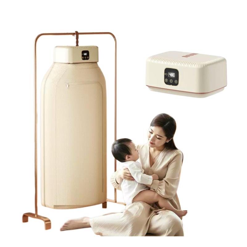 Bebiborn 衣類乾燥機 小型 乾燥機 ポータブル 最大480分タイマー 2段階乾燥モード 折りたたみ コンパクト 衣類ケア 布団 靴 下着 自動停止 省エネ 静音 軽量 リモコン付き