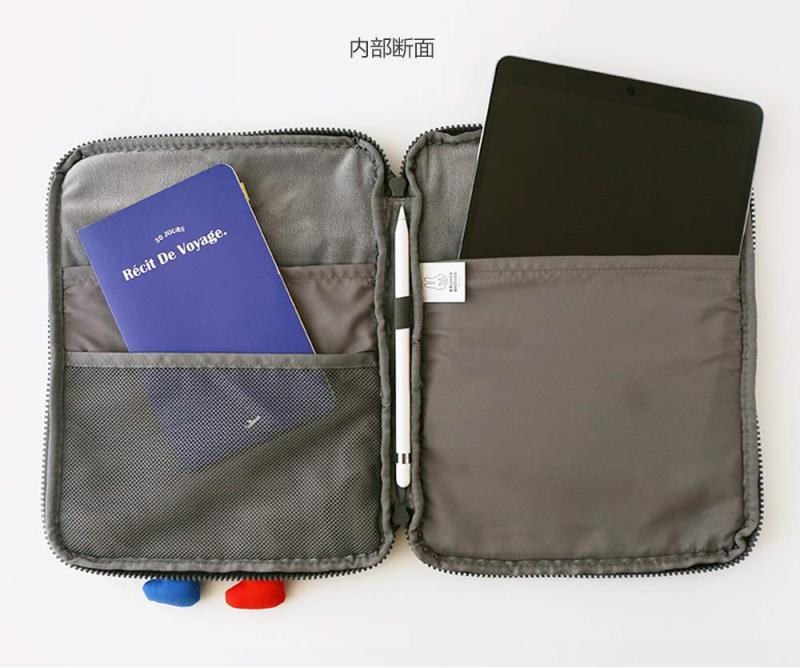 Brunch Brother 11インチ iPad 保護ポーチ バッグ ケース スリーブタブレットPC カバー - USBケーブル、イヤホン, アクセサリー 収納 ポケット付き (Pink)
