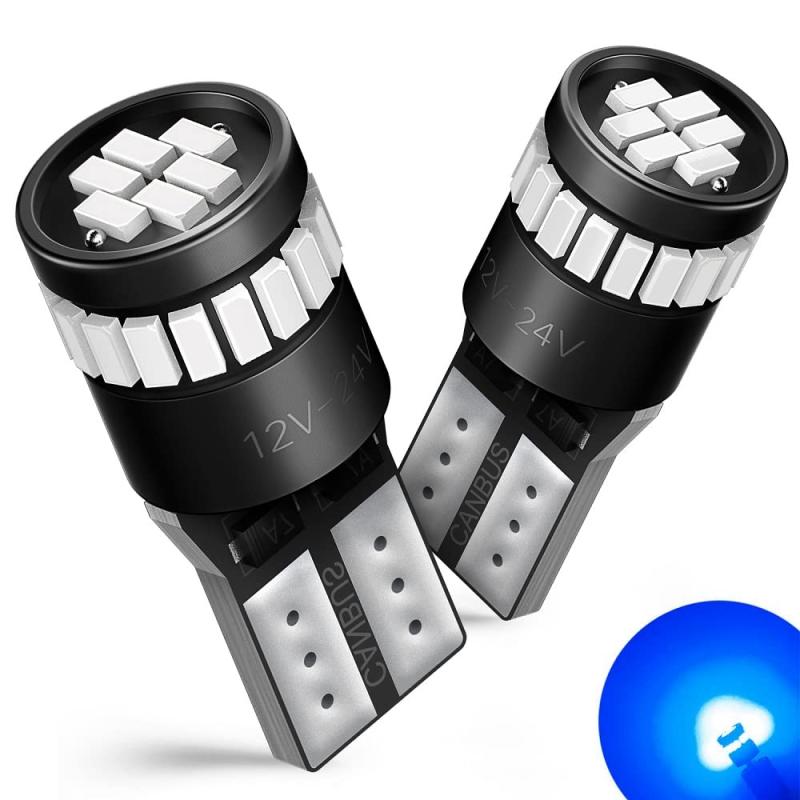 乐天商城 - AUXITO T10 LED ブルー 青 爆光 2個入り カー 用 LED T10 ポジション/ルームランプ 12V対応 2W 30000時間寿命 3014SMD24連 キャンセラー付き 1年品質