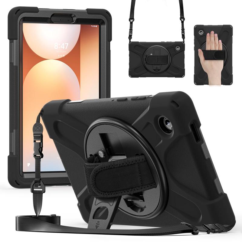 NINKI Galaxy Tab A11 ケース リストバンド キックスタンド ストラップ付き TPU PU シリコン タブレッ whitehalca-10233556 White market パッケージ画像