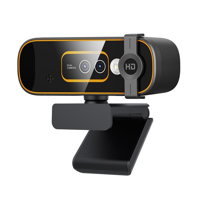 Rakuten - VBESTLIFE フルHD 1080Pウェブカメラ、Wins Hello、インテリジェントノイズキャンセリングマイク、オートフォーカス、プライバシーカバー付き顔認識USBコンピュータカメラ