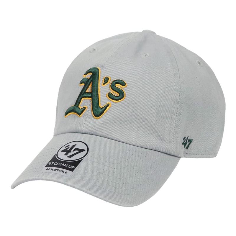 乐天商城 - 47 キャップ メンズ レディース メジャーリーグ MLB ロゴ 帽子 クリーンナップ ブランド ローキャップ ユニセックス オークランド・アスレチックス