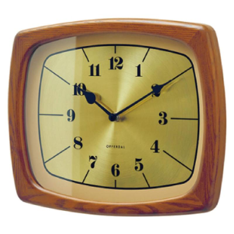 INTERFORM INC. インターフォルム 壁掛け時計 ウッドフレーム 北欧 レトロ シンプル 見やすい 掛け時計 Enoch イーノク CL-3853