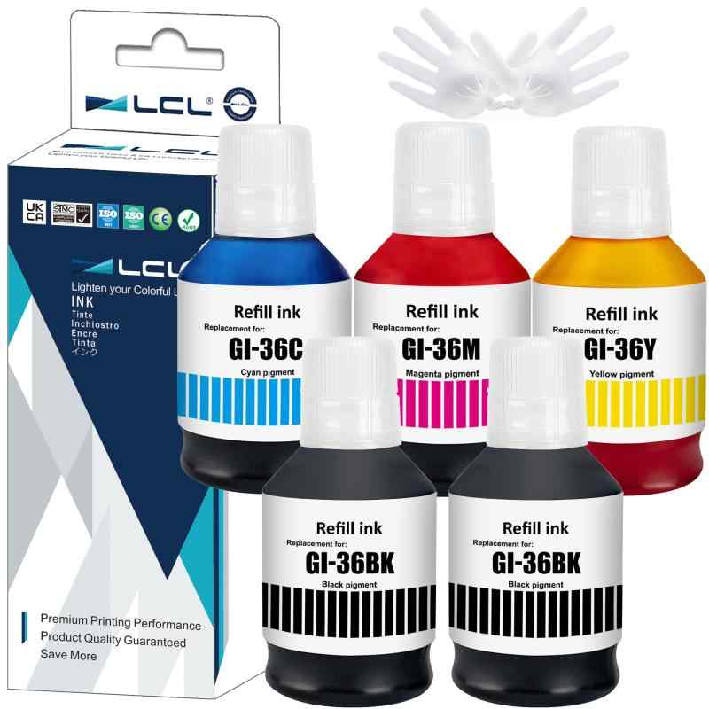 乐天商城 - LCL Canon用 キャノン用 GI-56 GI-36 大容量 (5パック 2BK 顔料 170ML C/M/Y 顔料 135ML) 互換インクボトル 対応機種：MAXIFY GX4030/GX5030/GX6030/GX6030DN/GX7030/G