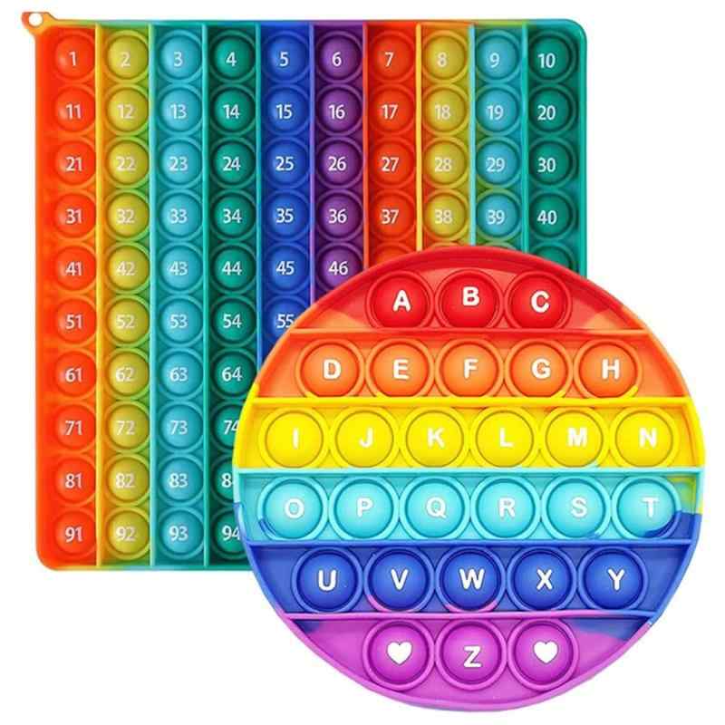 数字1～100 英語アルファベット2セット 学習玩具 ストレス解消 スクイーズ フィジェットおもちゃ プッシュポップバブル ボードゲーム おもちゃ お風呂 whitehalca-10274158 White market パッケージ画像