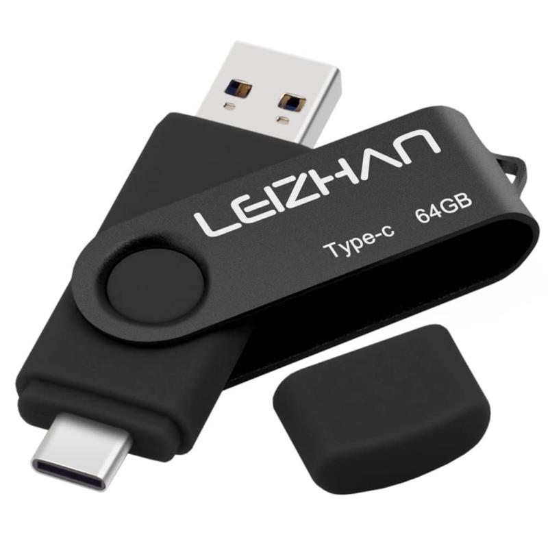 LEIZHAN TYPE-C USB メモリー・フラッシュドライブ 回転式 人気 USB 高速転送 OTG 3.0携帯電話 コンピューター用 容量不足解消 マイクロペンドライブ 大容量 Uスティック (64GB, 黒)✅ 【幅広機能】2-in-1フラッシュドライブソフトウェアのインストールは必要ありません。USBAポートとUSBCポート間ですべてのデバイスを自由に転送✅ 【操作簡単】ドライバ不要です。Type C携帯に接続して、USB Cフラッシュドライブで音楽やビデオを再生し、人生のあらゆる瞬間を楽しめます✅ 【対応機種】 Windows、Linux、macOS、Android、タブレット、スマートフォンなどと互換性があります。✅ 【品質】 金属ハウジングで耐久性があり、360度回転可能。また、ダストキャップによってほこりや破片を防ぎます。✅ 【期間】 最大12ヶ月、何かご質問がございましたらご連絡をお願いします。