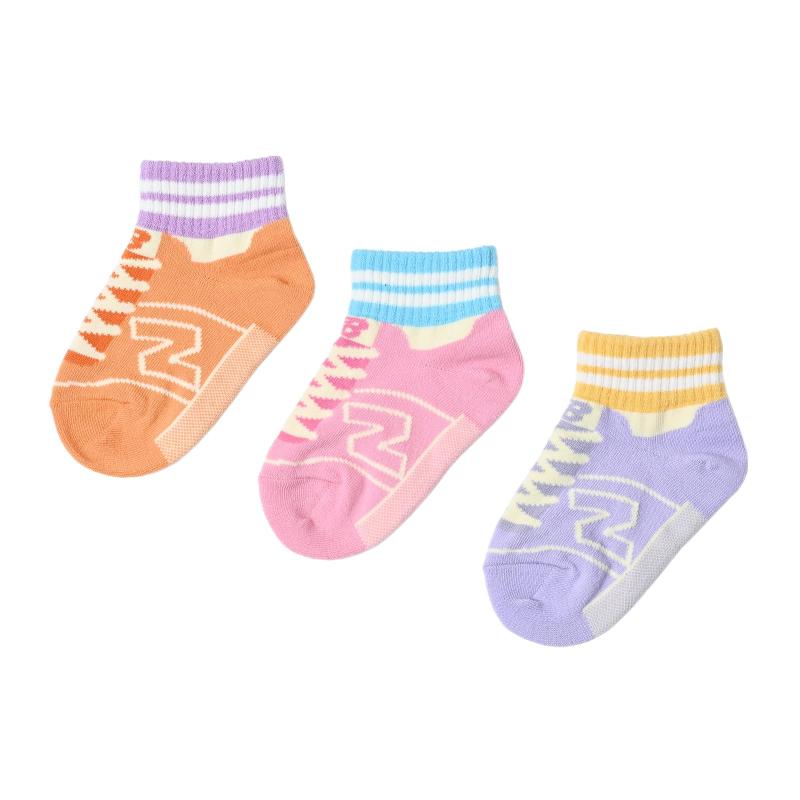 Rakuten - new balance(ニューバランス) キッズ ジュニア 靴下ガールズ3Pソックス (LAS55649) 3枚 3パック 3足ガールズ