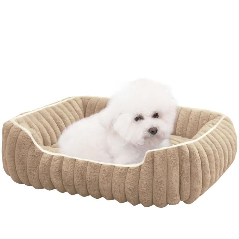 乐天商城 - ZurZur 犬 猫 ベッド 冬 暖かい ペットベッド クッション スクエア型 猫ベッド 犬ベッド ふわふわ もふもふ ぐっすり眠る 防寒 ペットソファー 滑り止め 洗える 小型犬用 ペット用品 通年