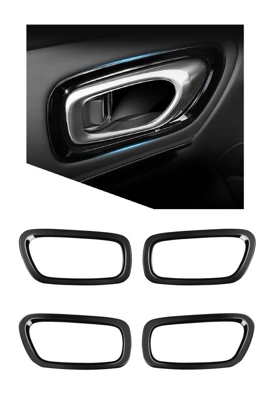 Vlookee ホンダ 新型 ヴェゼル RV系 2代目 インナードアハンドルパネル HONDA VEZEL車用 ドアハンドルカバー RV3 RV4 RV5 RV6 インサイドハンドル 車種専用設計 ドアノブカバーリングガーニッシュ ABS
