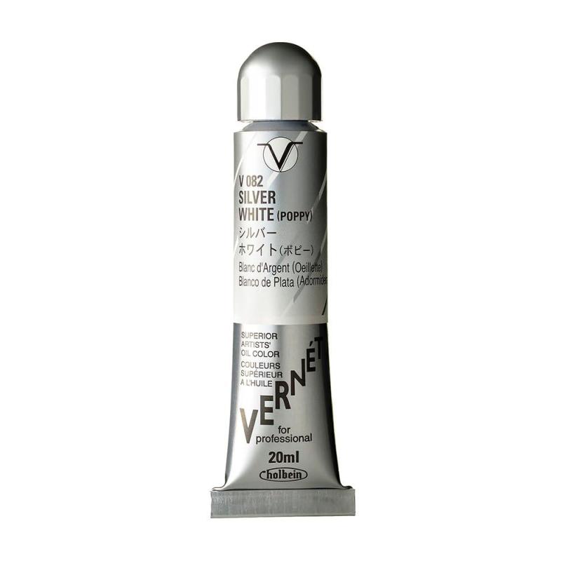 ホルベイン 油絵具 高品位油絵具 ヴェルネ シルバーホワイト 20ml(6号)