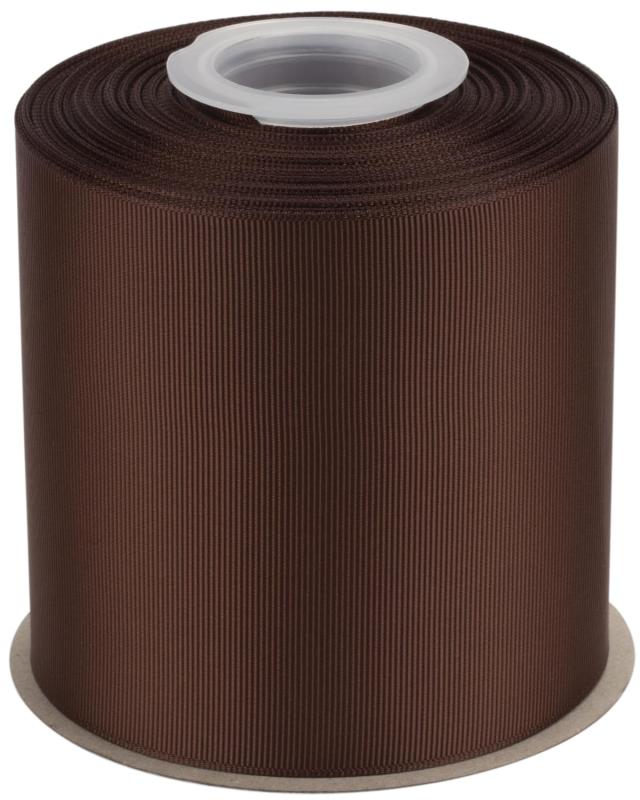 グログランリボン 幅100mm×全長22m ブラウン(#850) 1ロール｜結婚式・リボンヘアゴム・プレゼントラッピング・DIY手芸
