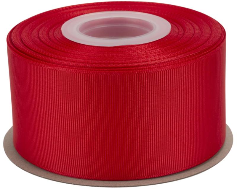 グログランリボン 幅50mm×全長22m レッド(#250) 1ロール｜結婚式・リボンヘアゴム・プレゼントラッピング・DIY手芸