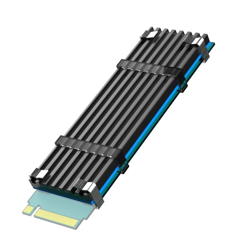 GLOTRENDS M.2 ヒートシンク(2280 M.2 SSDに適合)、PC/PS5/PS5 Slimをインストール、22x70x3mmアルミニウム製ボディ、導熱接着シート付き
