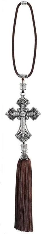 ルームミラー用 吊り下げ型 アクセサリー 十字架 車内 キラキラ カーミラー アクセサリー プレゼント 内装 飾り 雑貨 お守り 風水 車内アクセサリー 吊り バックミラー 装飾 ドレスアップ