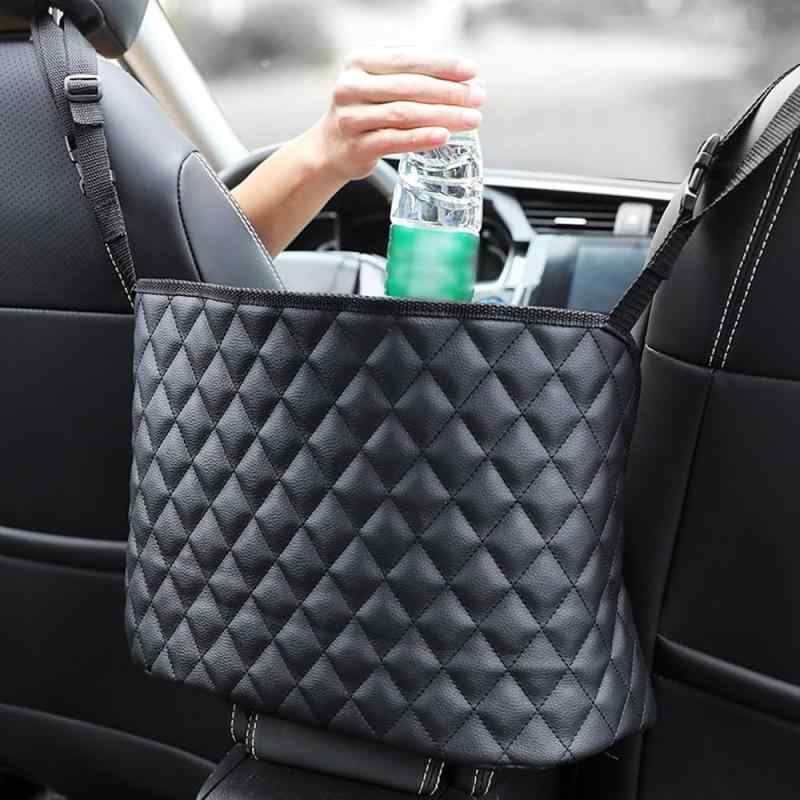 車用収納ポケット 車 収納バッグ カバンホルダー 前部座席間収納バッグ 撥水加工 汚れ・傷に強い 省スペース 大容量 取り付けが簡単