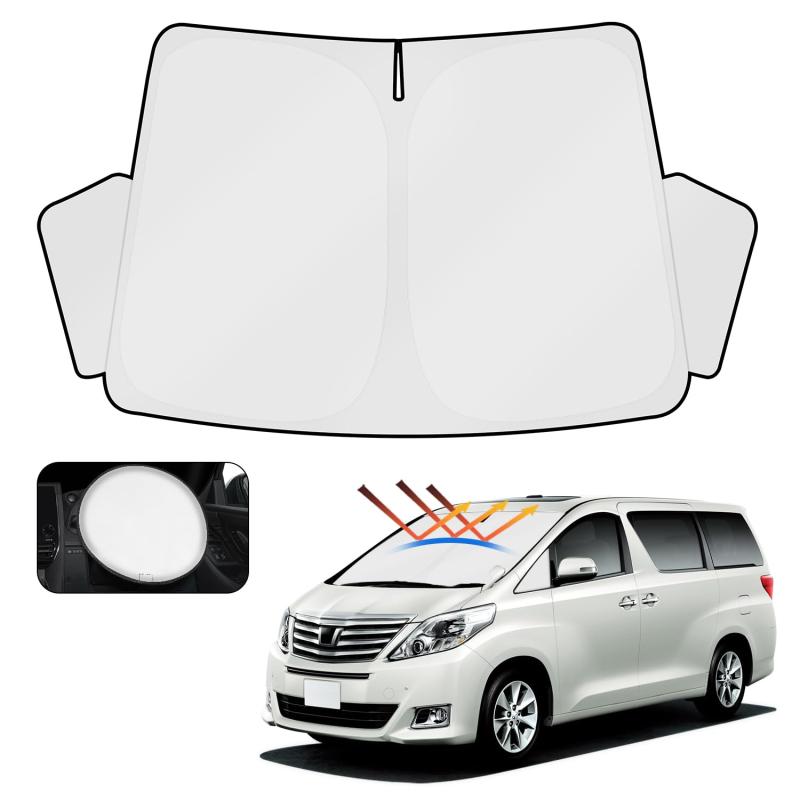 Cartist トヨタ アルファード 20系 フロントサンシェード Alphard Vellfire 2008-2015年 サンライン サンセット サンフィア フロントガラス サンシェード シェードカーテン マルチサンシェード 遮光性
