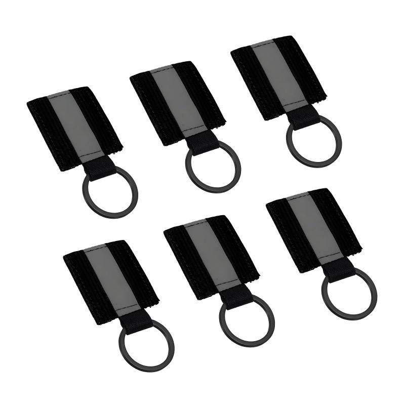 [YINKE] 反射キーチェーンタグ 6個セット 反射ジッパープル ナイロンキーチェーン 高い視認性 リフレクタータグ 夜間 安全グッズ 通学 習い事 散歩 子供大人