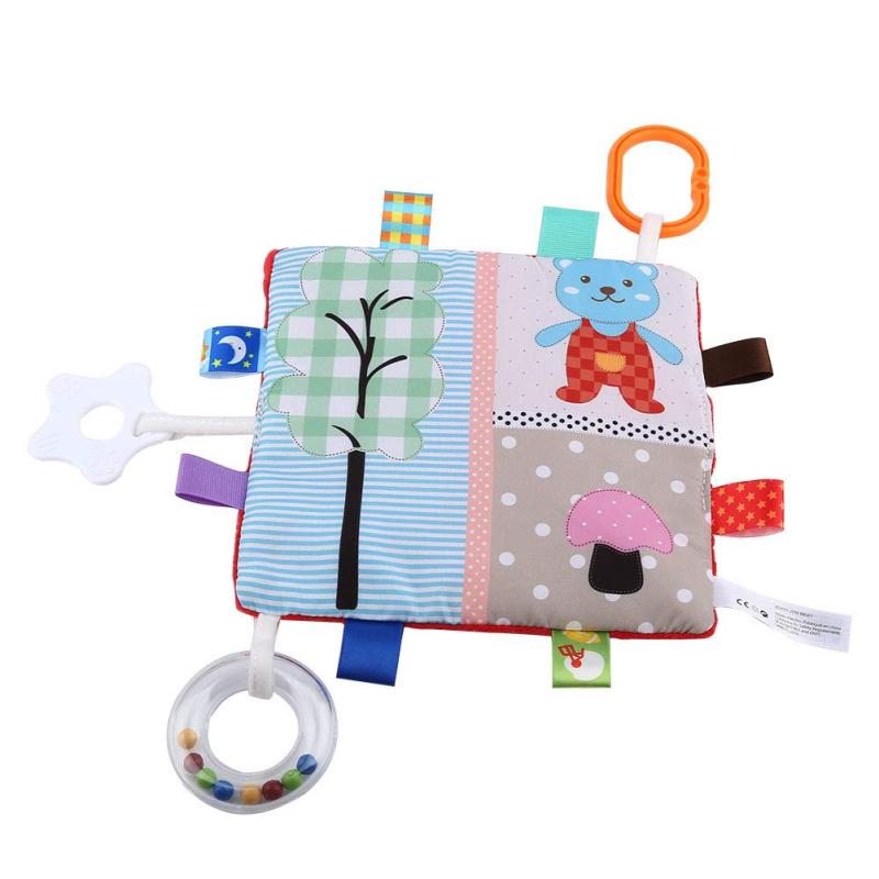 赤ちゃんを慰めるタギーブランケット、ラベルの赤ちゃんのおもちゃ、赤ちゃんの歯が生えるおもちゃの肌に優しい耐久性赤ちゃんの贈り物(Bear mushroom)