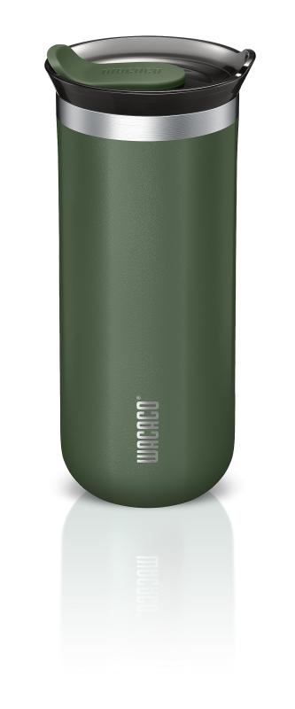 WACACO Octaroma Grande コーヒー タンブラー, 435 ml, ポモナ・グリーン二重壁ステンレス構造、真空断熱、Octaromaはすべての要求に合致し。容量は435ミリリットルで、漏れ防止設計があり、快適な飲用体験を提供することができる。外出したり冒険したりするときは、良質な真空断熱カップが欠かせません。飲み物を冷熱に保ちながら、すべての香りを保つことができます。注意：OctaromaはWACACO PipamokaとCuppamokaと完璧に組み合わせられています。