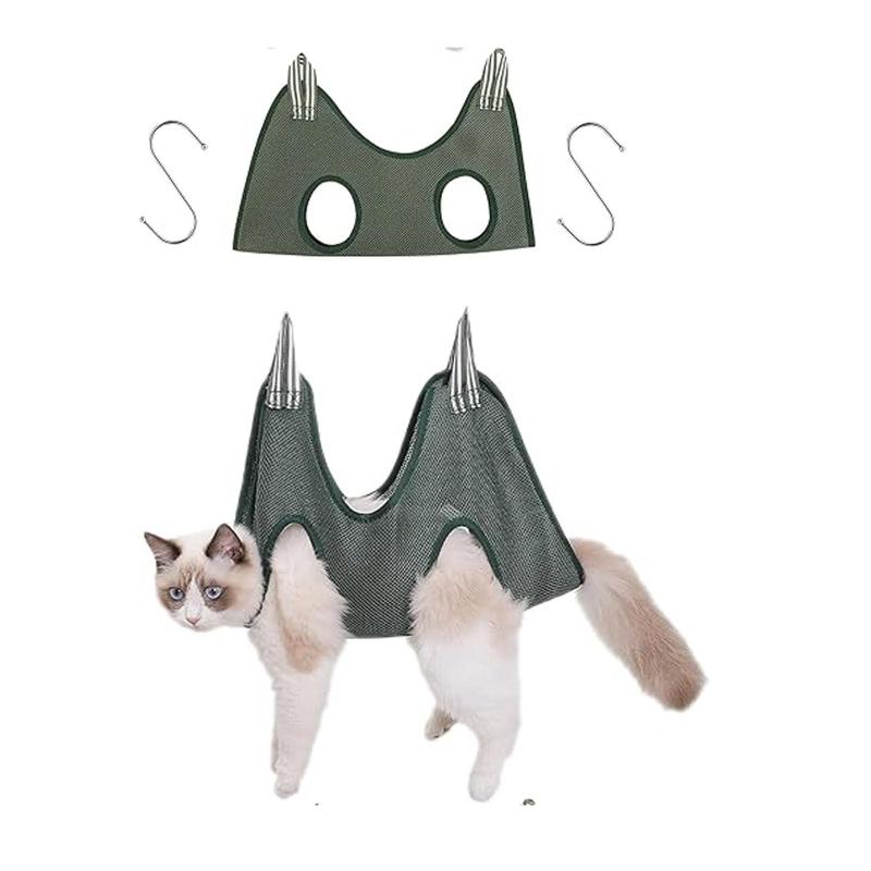 Mirhua 犬用ハンモック 5kg以下に対応 耳のケア S字フック付き 犬が暴れないように つめきり猫 ト用品 ..