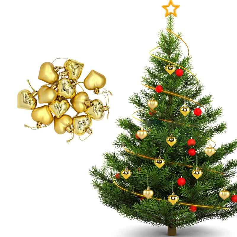 クリスマス オーナメント ハート 12個セット おしゃれ ハート型 クリスマス ボール オーナメント 北欧風 ガーランド クリスマスツリー 飾り バレンタインデー 結婚式 パーティー デコレーシ