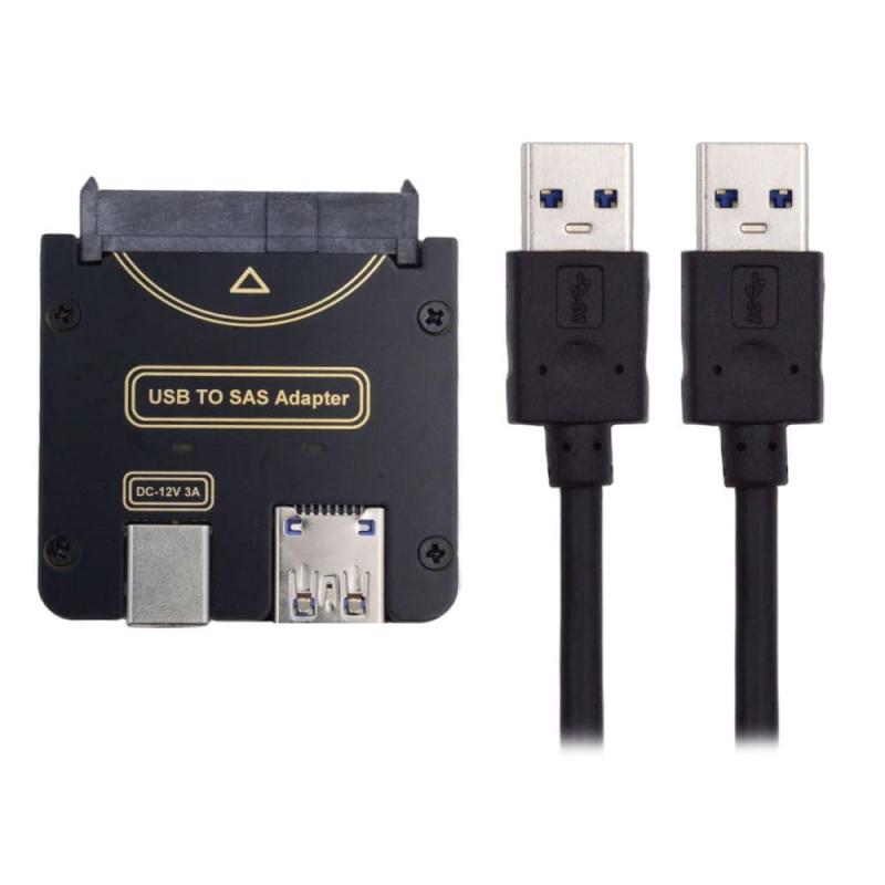 Xiwai SFF-8482 SAS 29ピン - 5Gbps USB 3.0ハードディスクドライブRAIDアダプタカード（チップセットおよび電源ポート付き）（12V/3A電源が必要）
