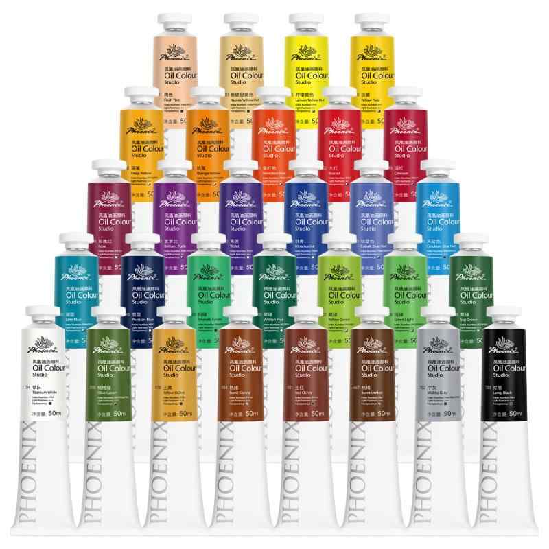 Rakuten - PHOENIX 油絵具 30色セットの大容量シングルチューブ - 10x50ml（1.69オンス）