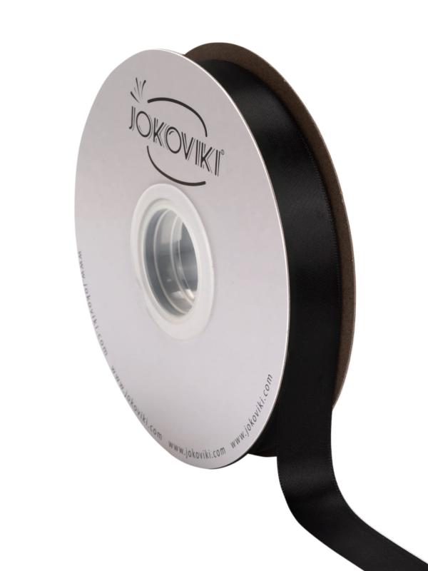 乐天商城 - 【JOKOVIKI】ブラックサテンリボン 19mm幅 ダブルフェイス クオリティサテン - ギフトラッピング、ウェディング、招待状、クラフト、アパレル、ヘッドバンド用 - 45メートル/巻き