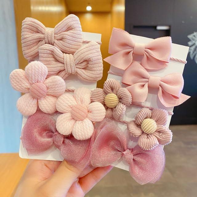 TOPPERFUN 犬用ヘアリボン 10個セット 小型犬用伸縮ゴムバンド付き 花柄ヘッドアクセサリー ペット用ヘアタイ グルーミング装飾 プレゼ..