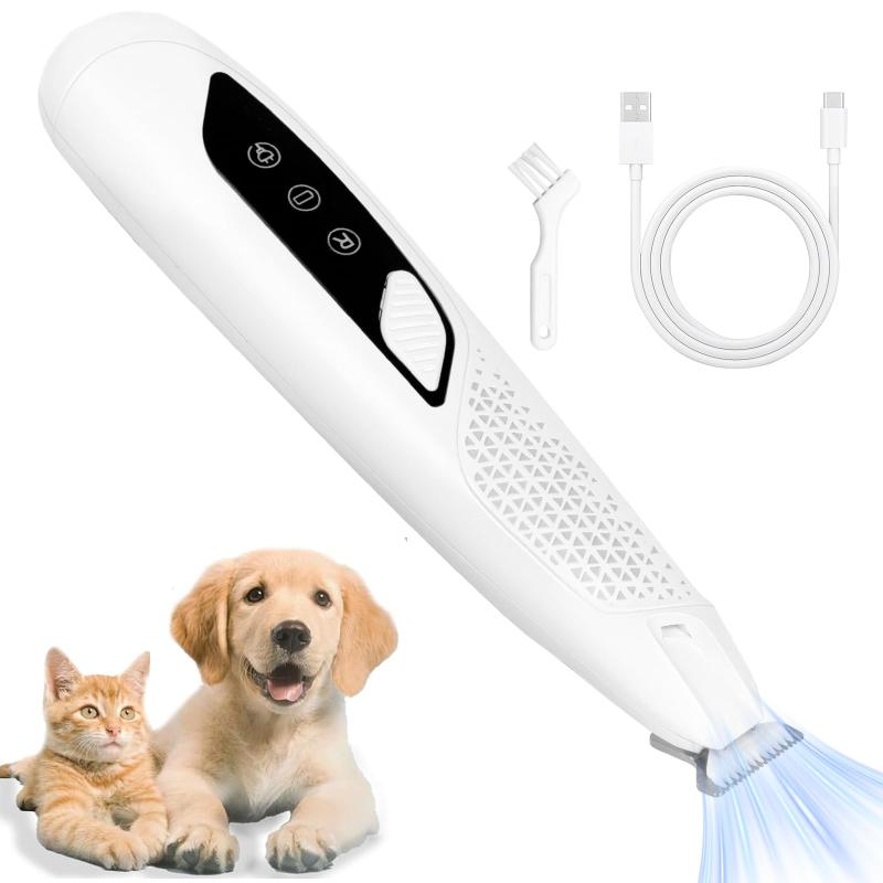 [Candykenny ] ペット用バリカン 犬 猫 バリカン 部分カット LEDライト付き 低騒音 低振動 R形鈍角刃 安全 足裏 肉球 耳裏 顔周り お尻 USB充電式 コードレス 初心者 自宅トリミング（ホワイト）【R面取り刃で皮膚に優しい・細かい部分もスムーズに】 安全性と切れ味の両立を追求したペット用部分バリカンです。肌に直接触れる刃先はR形（丸角）設計を採用し、デリケートな皮膚を傷つけにくい安心仕様。極小ヘッドが足裏、肉球、耳裏、顔周り、お尻周りなどの狭い部分にぴったりフィットし、初心者でも自宅で簡単にプロのような綺麗な仕上がりを実現できます。【高輝度LEDライト搭載・低騒音＆低振動設計】 暗くて見えにくい足裏や耳の穴周辺も、内蔵のLEDライトが明るく照らします。毛と肌の境界線がはっきり見えるため、誤操作のリスクを大幅に軽減。また、約48デシベル以下の低騒音・低振動モーターを採用しており、音に敏感なワンちゃん・猫ちゃんを怖がらせず、落ち着いた状態でお手入れが可能です。【熱くなりにくい安心設計・多頭飼いにも対応】 放熱性に優れたアルミ合金素材と独自の冷却構造により、使用中の刃の温度上昇を効果的に抑え、ペットに不快感を与えません。（連続使用時は適度に刃を休ませることを推奨します）従来品の「すぐに熱くなる」お悩みを軽減し、複数のペットのトリミングを連続で行う場合でもスムーズに作業を進められます。【一目でわかるLEDディスプレイ・便利なUSB充電式】 大容量リチウム電池を内蔵し、約3時間のフル充電で最長90分の連続使用が可能です。電池残量が一目で確認できるLEDディスプレイを搭載しているため、作業中の突然の電池切れを防ぎます。便利なコードレス仕様で、リビングやお風呂場など、ペットが一番リラックスできる場所で自由にトリミングできます。【一目でわかるLEDディスプレイ・便利なUSB充電式】 大容量リチウム電池を内蔵し、約3時間のフル充電で最長90分の連続使用が可能です。電池残量が一目で確認できるLEDディスプレイを搭載しているため、作業中の突然の電池切れを防ぎます。便利なコードレス仕様で、リビングやお風呂場など、ペットが一番リラックスできる場所で自由にトリミングできます。