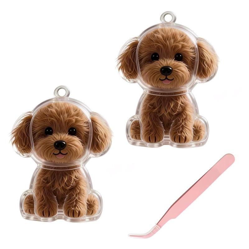 Rakuten - 犬 毛 キーホルダー ペット 遺毛 ケース 2個セット 携帯用ペットメモリアルケース 犬の毛・ひげ保存ボトル キーホルダー＆クリップ付き 思い出保管 小型記念グッズ 可愛いペットグッズ (タ