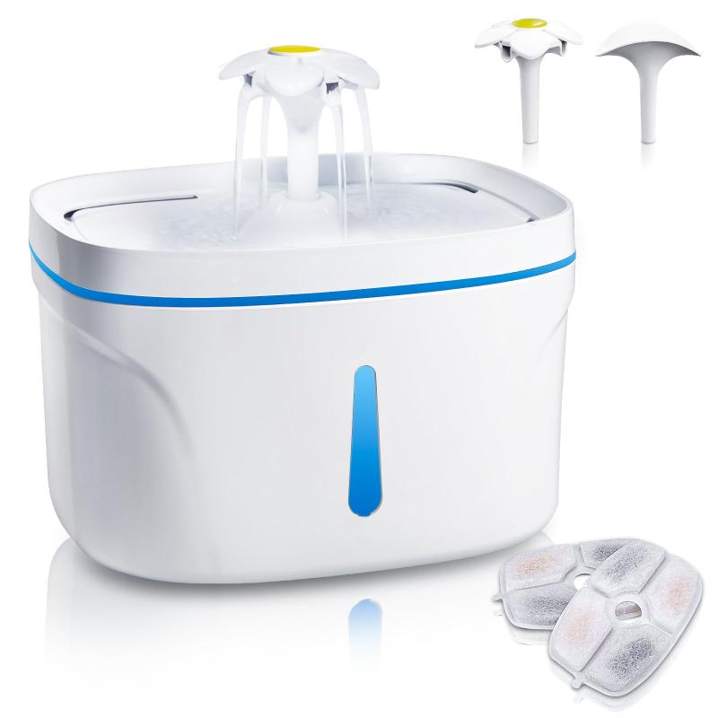 【】ペット用自動給水器 猫 犬 給水器 犬 みずのみ器 循環式 猫 水飲み器 自動給水機 2.5L大容量 静音ポンプ LEDライト付き 水量目視可能 組み立て簡単 お手入れ簡単 犬猫用水飲