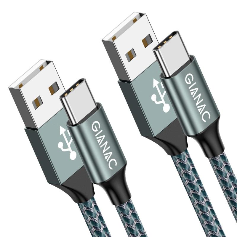 Rakuten - GIANAC USB C ケーブル、[2M 2本セット ] 3.1A タ USB C サムスンS10/S9/S8te 10te 9、ファーウェイP30/P20/Mate 20、ソニーXperia、スマートフォン用