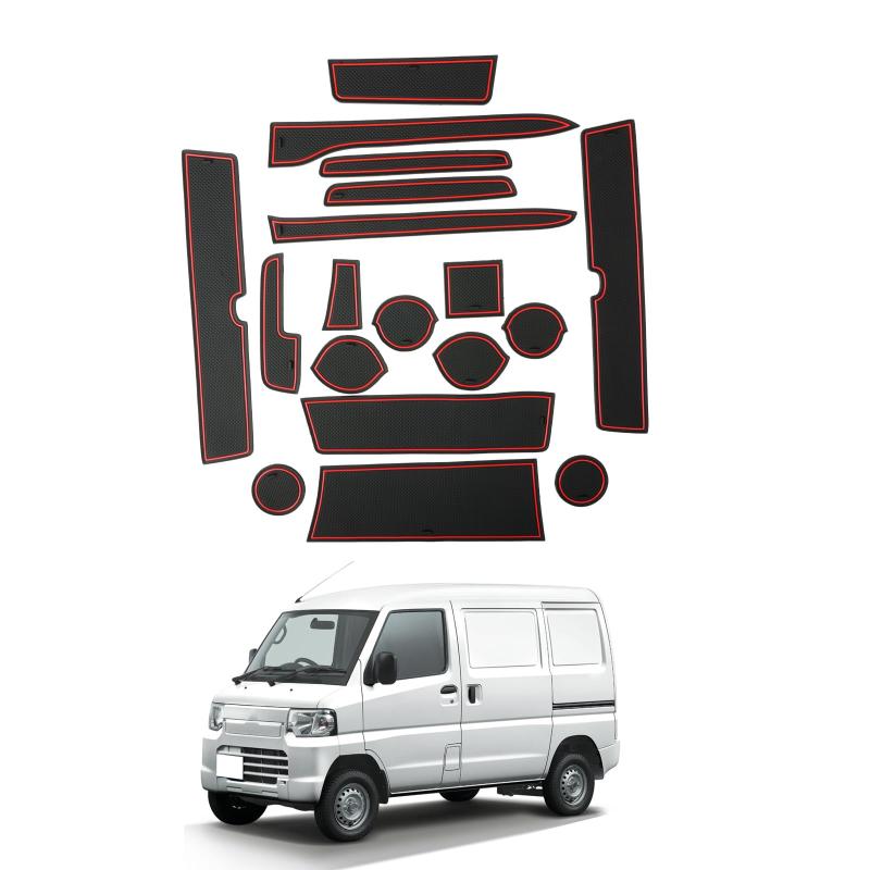 樂天商城 - SHAOHAO 新型 三菱 ミニキャブバン DS17V ラバーマット 専用 ミニキャブバンDS17V ゴムマット 滑り止め ノイズ軽減 簡単使用 インテリアラバーマット 18枚 三菱 ミニキャブバンアクセサリー 引っ