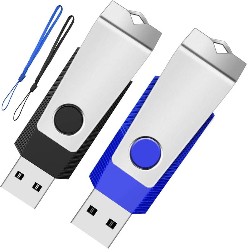 21 inches+ - USBメモリ 1GB 2個セットWooolken USB2.0 360度回転式設計軽量フラッシュドライブストラップ付きデータ保存とバックアップ用のUSBスティック