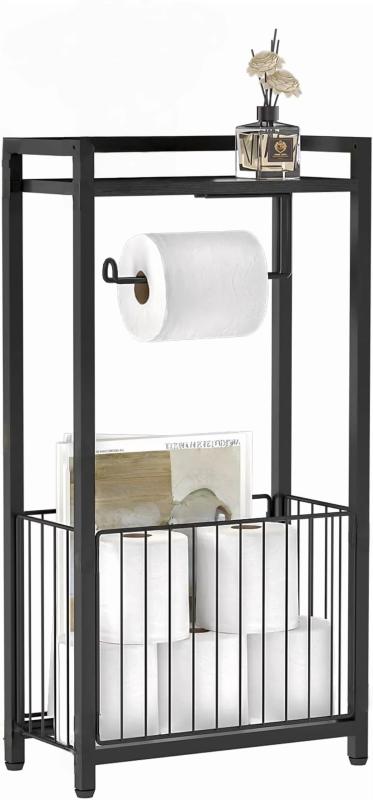 Rakuten - 収納ラック付きトイレットペーパーホルダー