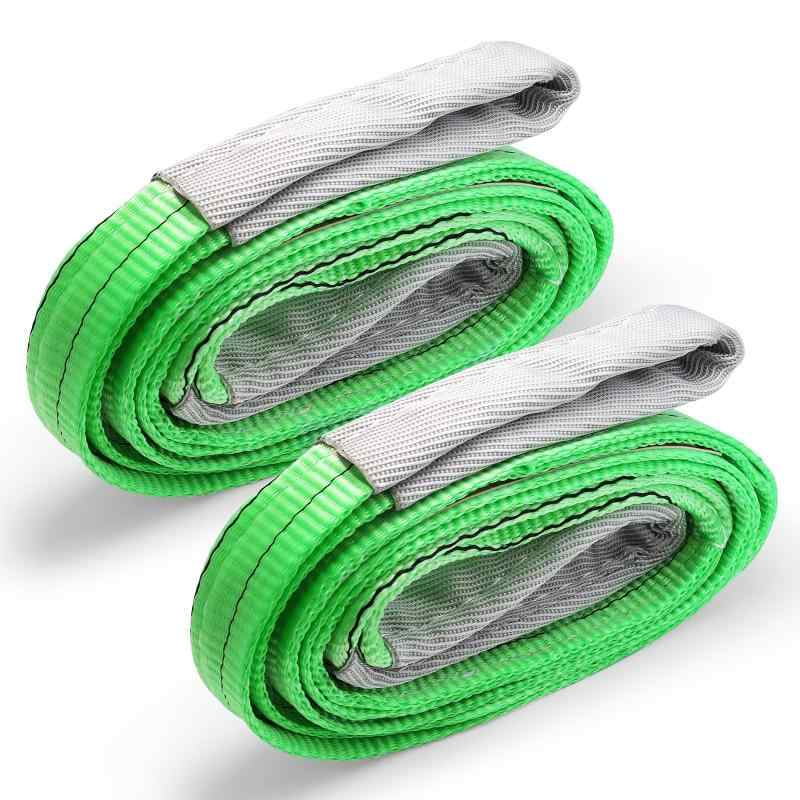 Rakuten - Sondsilen スリングベルト 3m [2本セット] 50mm 2t ベルトスリング ナイロンスリング 使用荷重2000kg 玉掛け 運搬ベルト 牽引 荷吊り 引越しベルト 両端アイ型