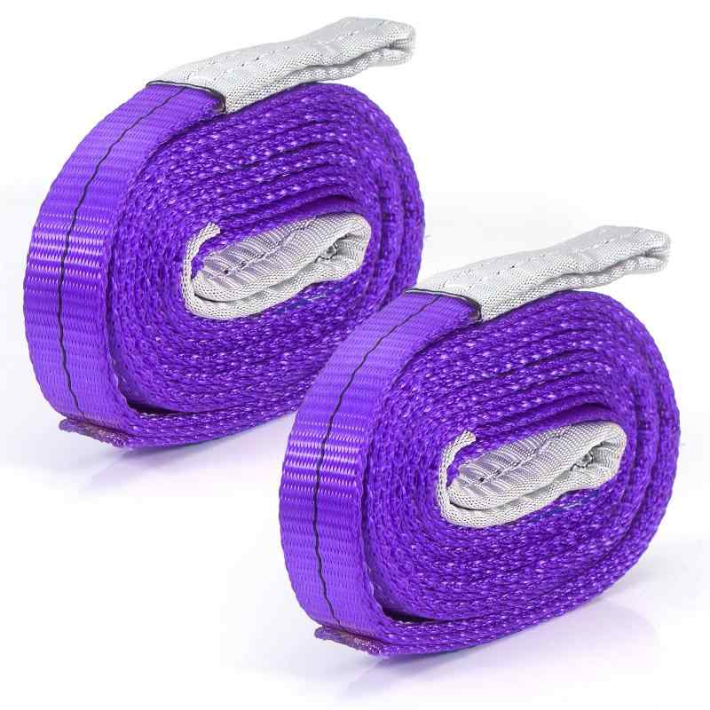 Rakuten - JiiinMiiin スリングベルト 使用荷重1000kg 長さ4M 幅30mm ポリエステル製 安全ロープ 荷吊りベルト 牽引工具 道具 園芸 出荷 引越し【2本セット】