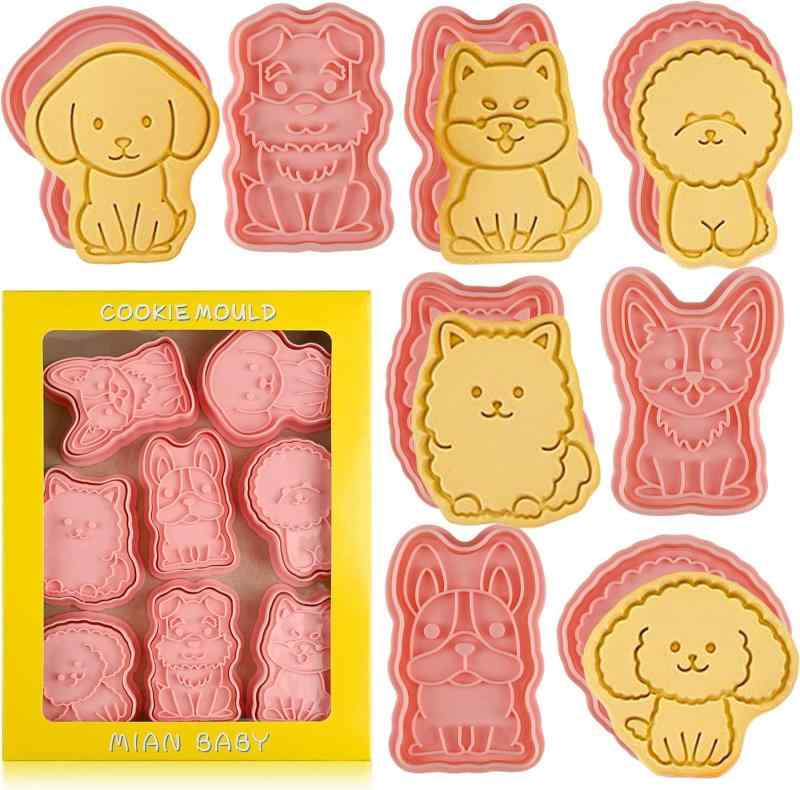 8個セット For 子犬 クッキー型 抜き ビスケットDIY焼き型 クッキー型 グッズ 製菓用品 製菓道具 プレスタイプ キッチン 子供 景品 お弁当 手作り人气 誕生日プレゼント 贈り物 クリスマス(パ【多目的に使用可能】クッキー型は、ケーキやパンケーキ、サンドイッチ、パン、チーズなどのデコレーションにも最適です【デザイン】3D犬用クッキーカッター、8つの子犬の形のデザイン、鮮やかで面白いので、デザートベーキングのニーズを簡単に満たすことができます。【安全で品質の高い素材】お子さまやご家族の健康を考えて作られたこのクッキー型は、食品グレードのPPプラスチックを採用しており、滑らかなエッジで手を傷つける心配がありません。清潔に保ちやすく、お子様と一緒に型抜きを楽しむことができます。【適切なサイズ】このベーキング クッキー型プレスは、あらゆる種類のクッキーを作るのに適した一般的なサイズで設計されています【DIY の楽しさをお楽しみください】このバースデー クッキー型を使用して、休日にお子様と一緒においしいクッキーを作ることができます。これらのかわいい形は、クッキーが友人や家族からより多くの褒め言葉を受け取るのに役立ちます