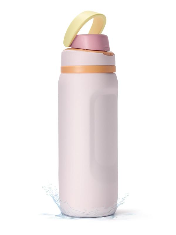 BottHealth 保冷 保温 水筒 1リットル 子供 ストロー 直飲み 2in1 軽量 SUS304 ステンレス 真空断熱 スポーツボトル 軽量 洗いやすい 広口 ボトル ステンレス マグボトル 持ち運び 水分補給 山登り