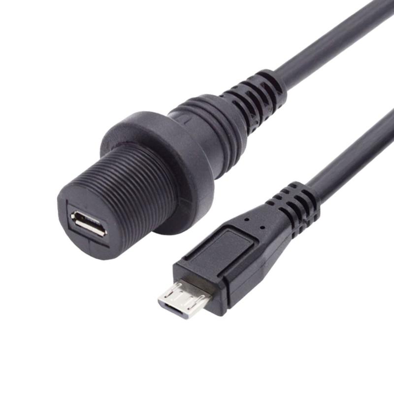 樂天商城 - Cablecc防水防塵480 Mbps USB 2.0 5ピンオス・メス拡張データケーブル車パネル取付設計1 m