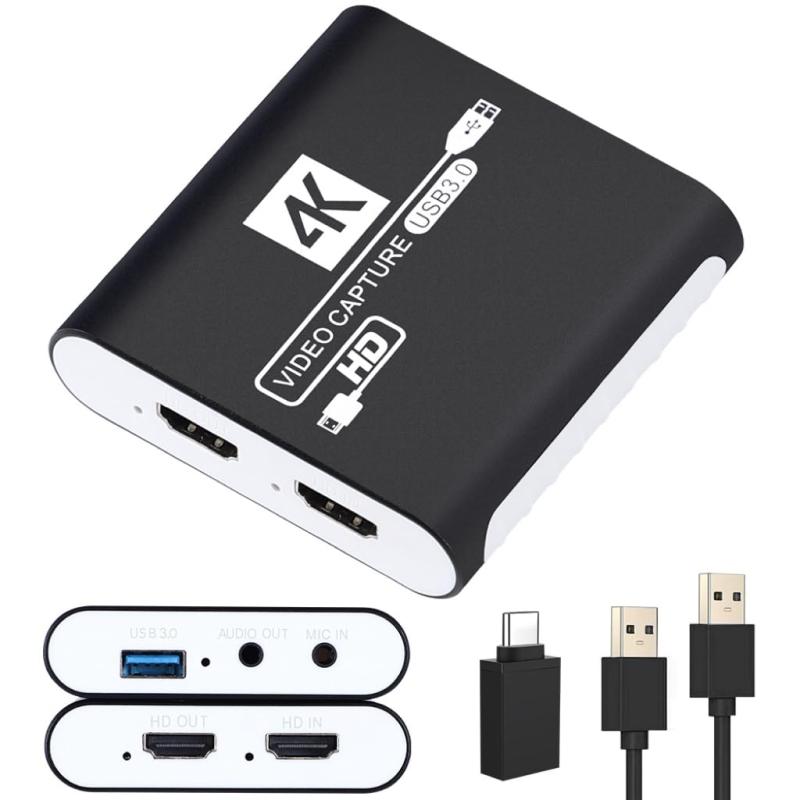 HDMI キャプチャーボード Switch対応 4K パススルー対応 1080P 60FPS USB 3.0 高速...